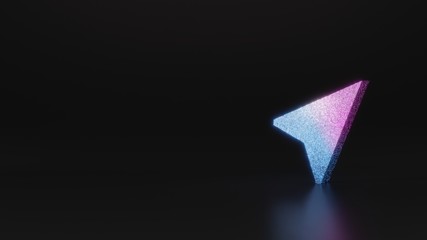 science glitter symbol of navigation  icon 3D rendering