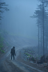 Obraz premium man in the forest