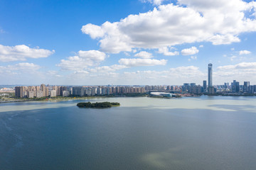 Fototapeta na wymiar city skyline in suzhou china