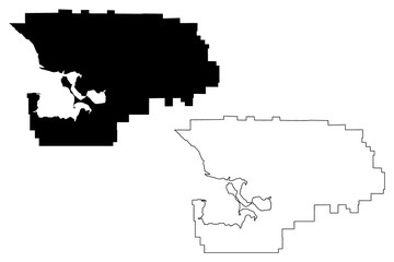 Northwest Arctic Borough, Alaska (Boroughs and census areas in Alaska, United States of America,USA, U.S., US) map vector illustration, scribble sketch Northwest Arctic map
