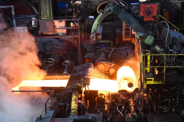 Fotobehang acier metallurgie siderurgie metal industriel laminoire © JeanLuc