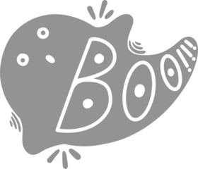 Cute vector halloween illustration. Halloween lettering
