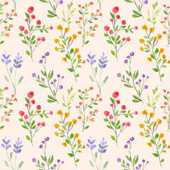 pattern wild floral watercolor