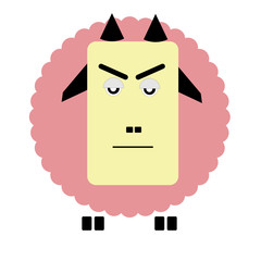 Abstract cute Sheep Icon Logo