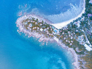 Amazing in nature, Beautiful koh tao island, surat thani, Thailand. Aerial top View