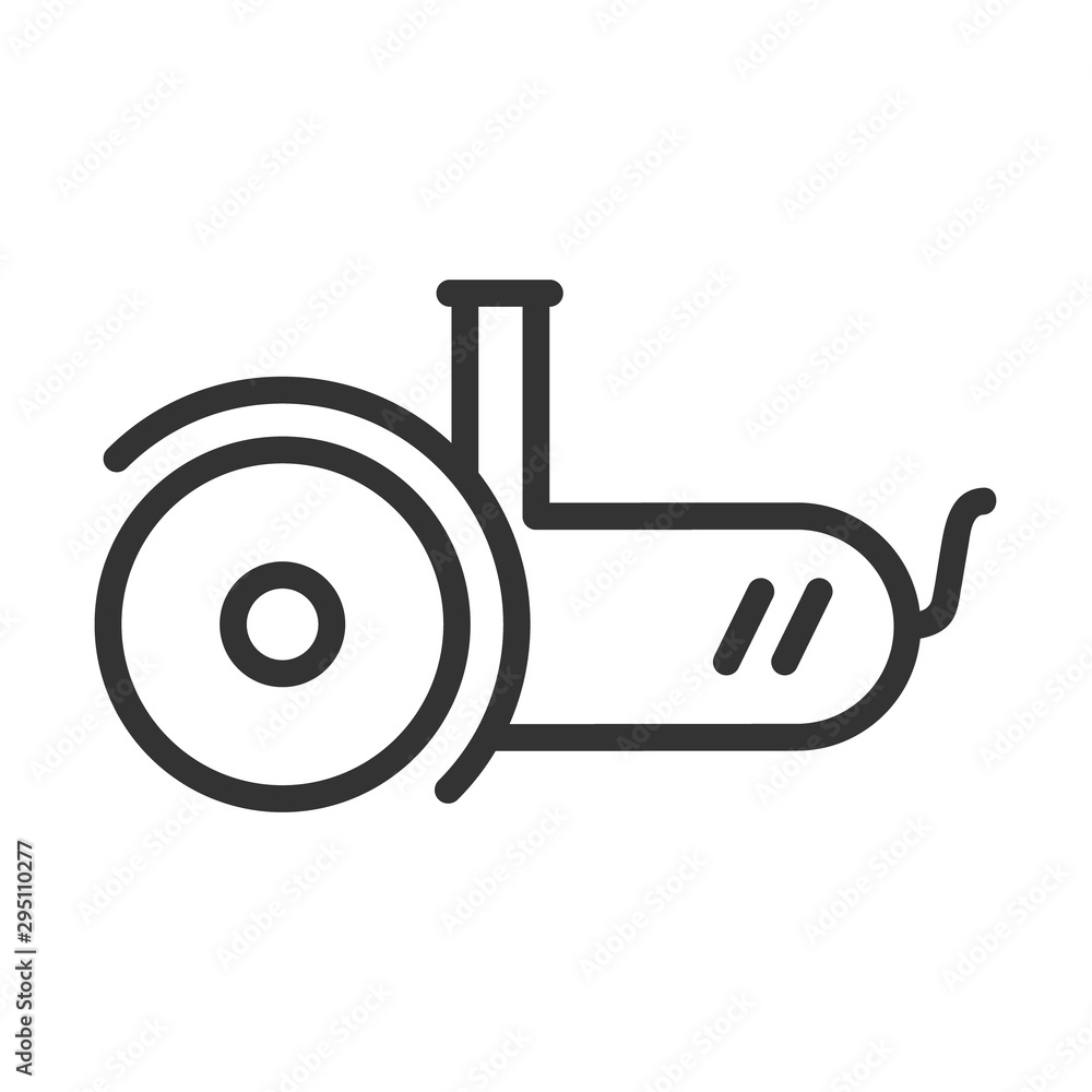Poster angular grinding machine outline ui web icon. angular grinding machine vector icon for web, mobile a