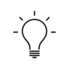 light bulb outline ui web icon. light bulb vector icon for web, mobile and user interface design isolated on white background