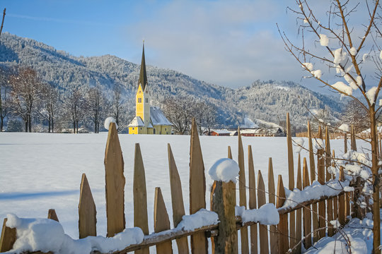 Bayrischzell St. Margareth im Schnee 1