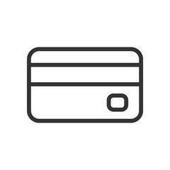 credit card outline ui web icon. credit card vector icon for web, mobile and user interface design isolated on white background