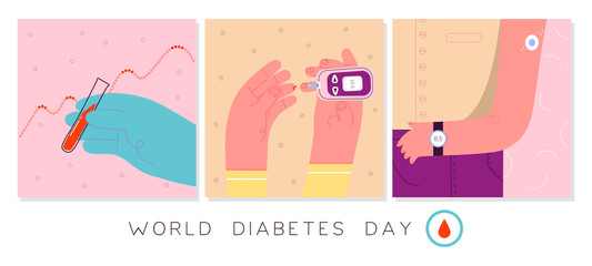 World Diabetes Day awareness. Vector illustration. Eps 10.
