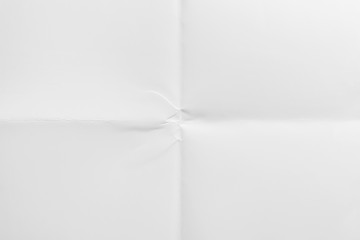 White paper folded in four, texture background - 295113007