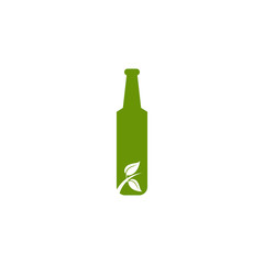 Bottle icon logo design vector template