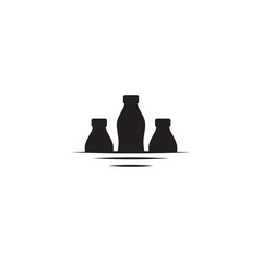 Bottle icon logo design vector template