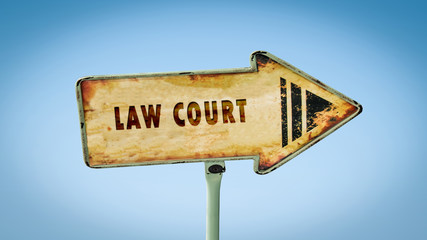 Street Sign to Law Court
