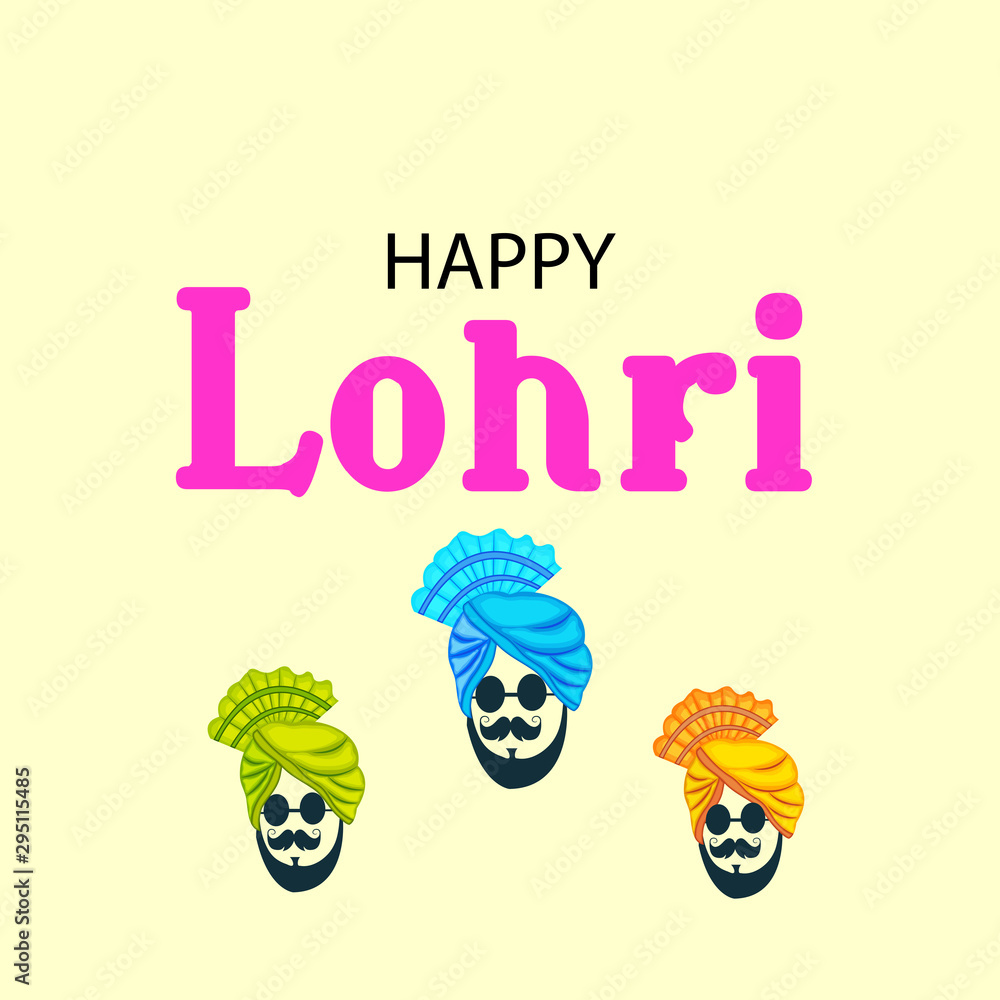 Canvas Prints happy lohri