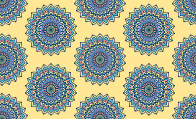 Seamless pattern with mandala