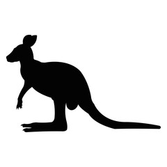 Kangaroo silhouette  vector illustration isolated
