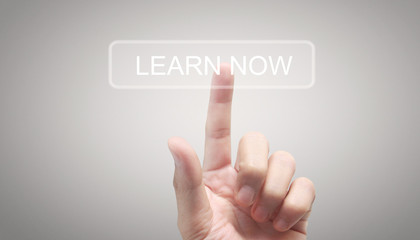 Hands touching button screen interface global connection customer networking