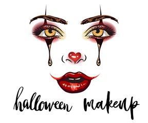  Halloween party makeup, face-up for a carnival event, an example of a sexy make-up for an event
