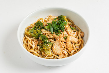 noodle with meat and vegetables