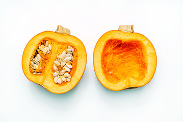 pumpkin on the white background