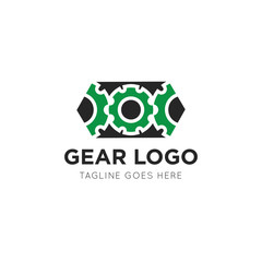 gear logo and icon vector illustration design template