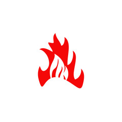 Fire icon logo design vector template