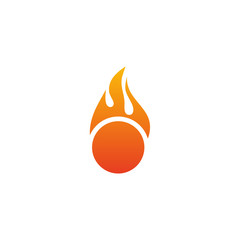 Fire icon logo design vector template