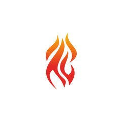 Fire icon logo design vector template