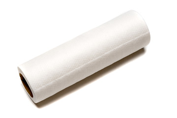 Paper towel on a white background.