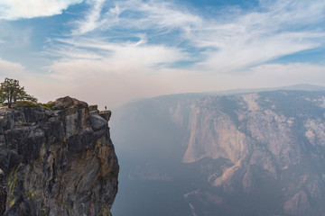 Standing on the edge of earth
