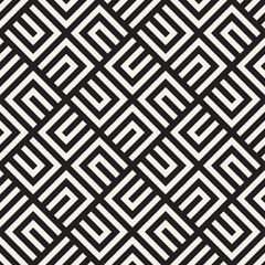 Vector seamless lines mosaic pattern. Modern stylish abstract texture. Repeating geometric tiles with stripe elements