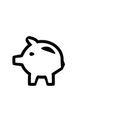 Piggy money box icon. Coin safe symbol