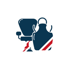 barber shop accessory icon design