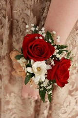 flowers on arm