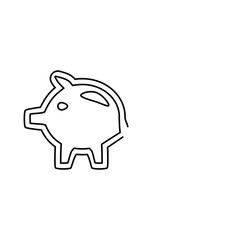 Piggy money box icon. Coin safe symbol
