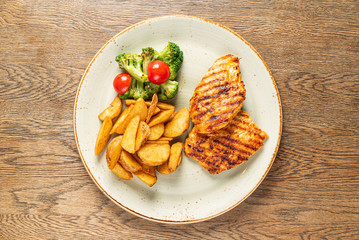 grilled chicken with roasted potatoes
