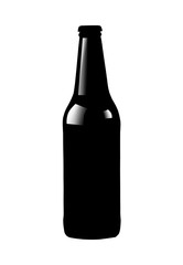 black bottle with beer