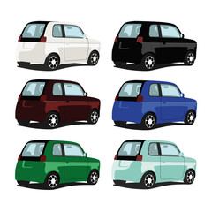 small car different color set