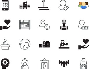 people vector icon set such as: website, passport, creativity, portrait, factory, imagination, barrier, mind, smartphone, storage, lobby, cargo, tourism, box, reception, gates, engineering, customer