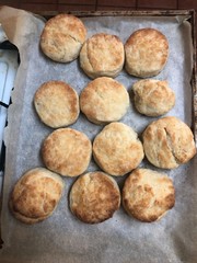biscuits on the pan