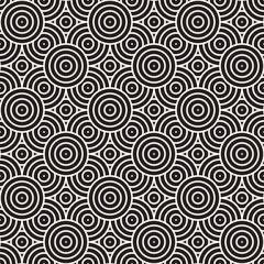 Fototapeta premium Vector seamless pattern. Repeating abstract background. Black and white geometric design. Modern stylish texture.