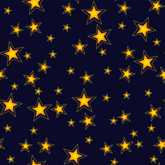 Shining Stars Seamless Pattern