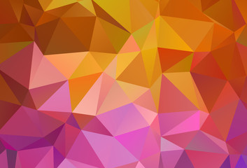 Light Pink, Yellow vector low poly texture.