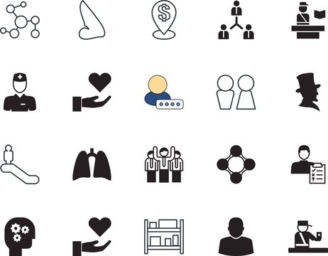 people vector icon set such as: down, spread, earth, way, electronic, mall, washroom, connect, brain, furniture, politician, position, urban, lincoln, historic, account, marker, abraham, cargo