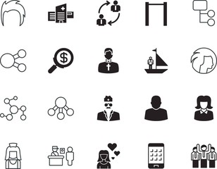 people vector icon set such as: character, smartphone, universal, earth, site, housework, specialist, connect, preaching, catholic, find, border, grid, makeup, heart, net, control, home, religious