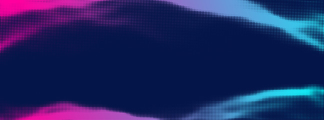 Obraz premium Halftone retro background. Pink blue halftone gradient,party poster background. EPS 10.