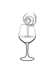 Foto op Plexiglas Wein Weinglas Weinflasche Weinprobe Weinlese Reben Genuss Herbst Weinkenner trinken Romantik 1c © Style-o-Mat-Design