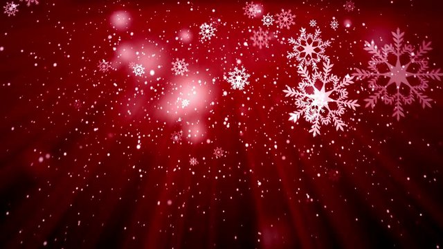 Video - Schnee - Schneegest&ouml;ber - Winter - Schneeflocken - Hintergrund - Rot