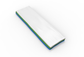 Blank Cooling Towel For Branding And Mock up. 3d render illustration.